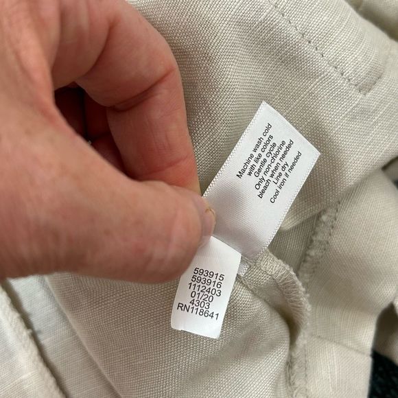 Lane Bryant Womens Belted Linen Jacket Sz 16 Utility Unstructured Beige Relaxed - Picture 10 of 16